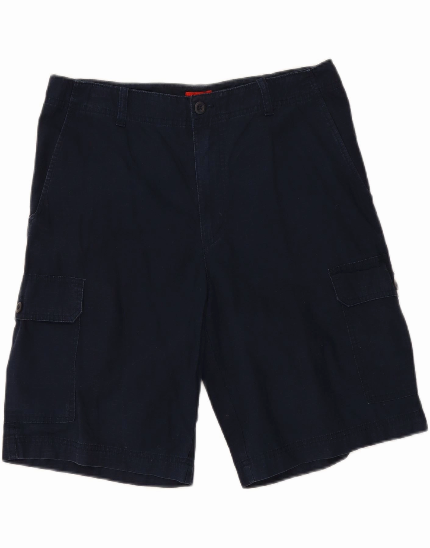 Ultra Breathable IZOD Mens Cargo Shorts W34 Large Navy Blue Cotton
