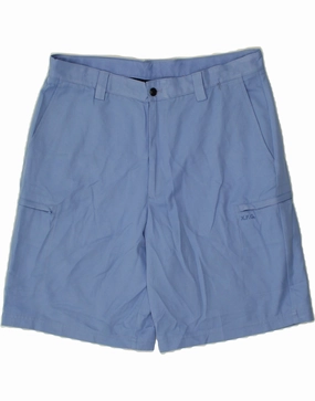 IZOD Mens Cargo Shorts W36 Large Blue Polyester Sun Ready Cool Vibe
