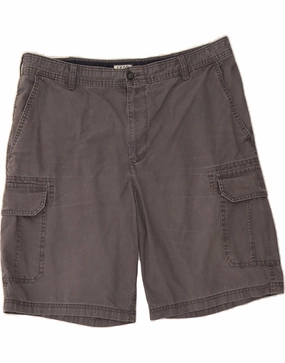 IZOD Mens Cargo Shorts W38 XL Grey Cotton Blazer