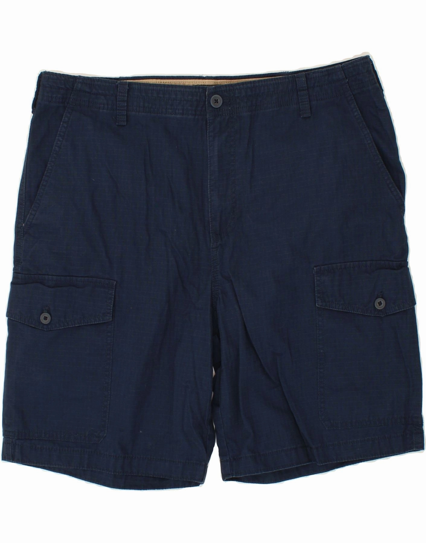 High Durability Weave Snowboarding Gear IZOD Mens Cargo Shorts W38 XL Navy Blue Striped Cotton