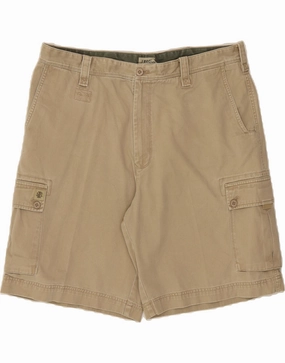IZOD Mens Cargo Shorts W40 XL Beige Cotton High Durability Weave Clean Aesthetic