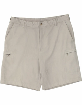 Sweat Wicking Technology Recycled Elastic Trim IZOD Mens Cargo Shorts W40 XL Grey Polyester