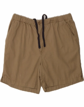 IZOD Mens Chino Shorts Large W34  Beige Cotton Warehouse Work No Wrinkle