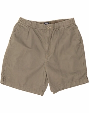 IZOD Mens Chino Shorts Large W36 Grey Cotton Lightweight Comfort RecycledPolyester