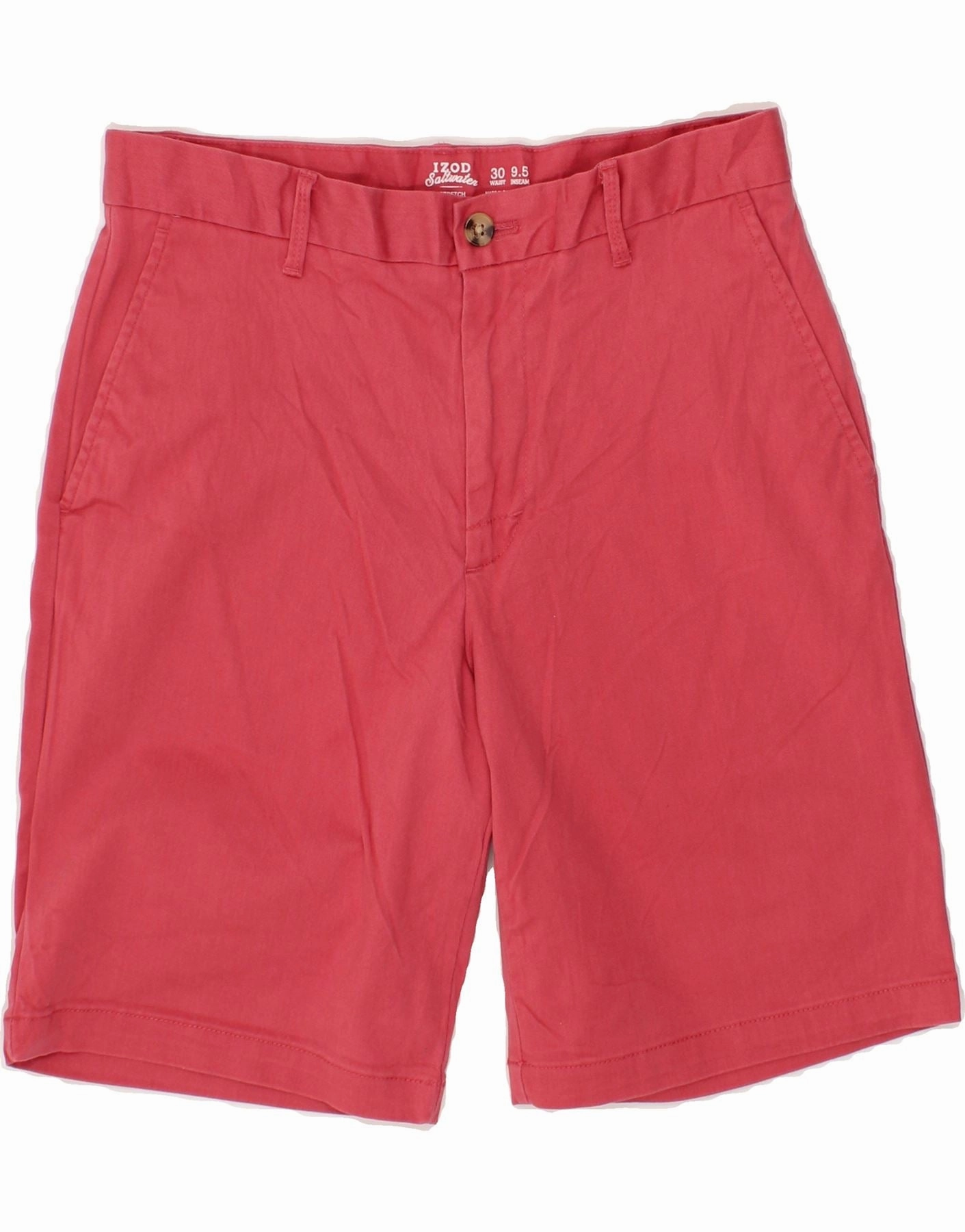 Sport Fit IZOD Mens Chino Shorts W30 Medium Pink Cotton