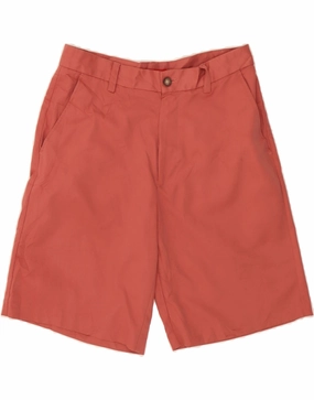 IZOD Mens Chino Shorts W30 Medium Red Polyester Contoured Articulation Moisture Controlled Lining