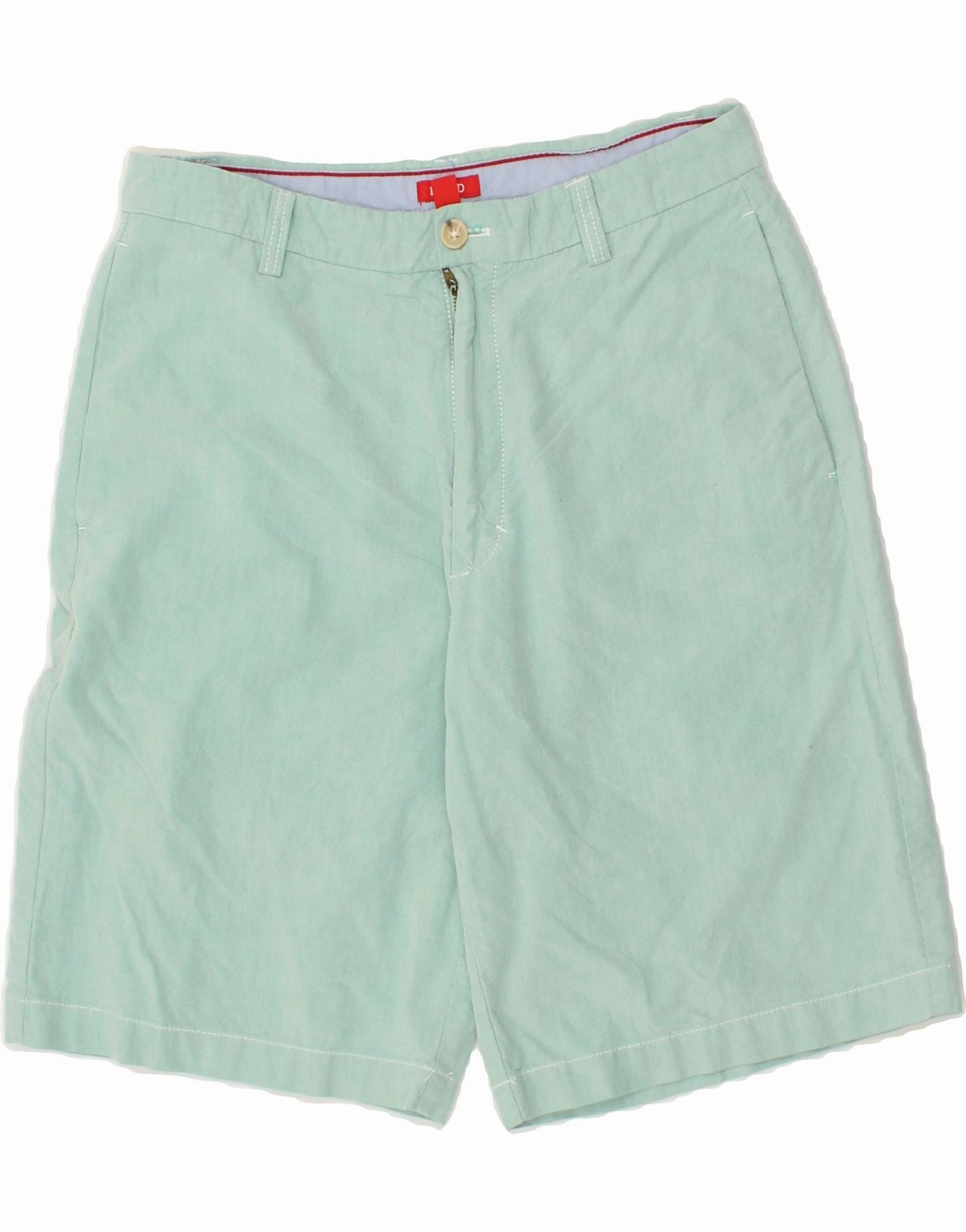 IZOD Mens Chino Shorts W32 Medium  Blue Cotton Adaptive Temperature Control Water Resistant Finish