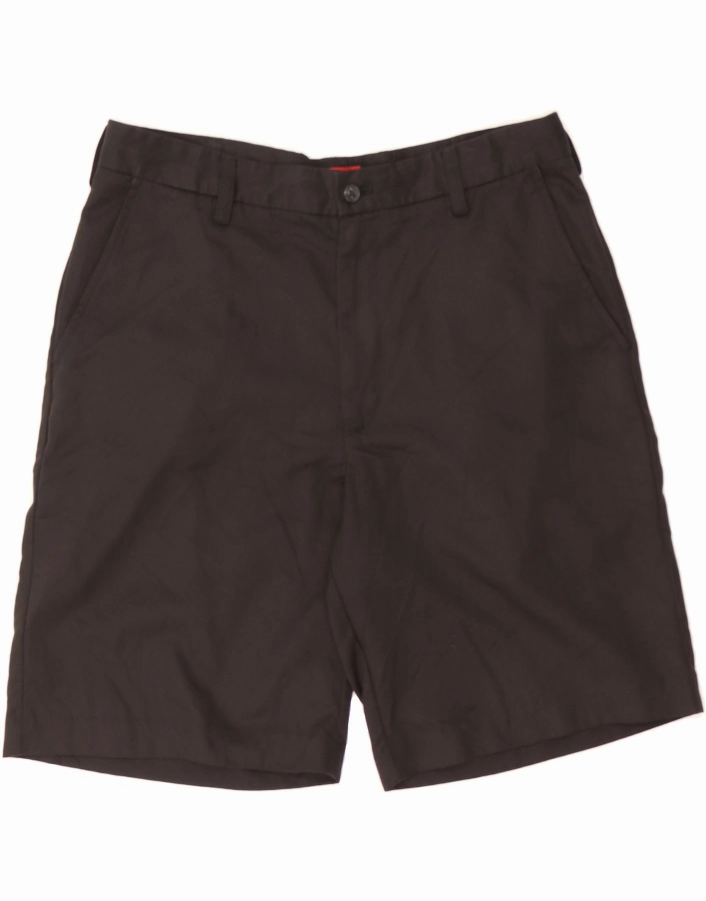 Sustainable Manufacturing Simple Comfort IZOD Mens Chino Shorts W34 Large Black Polyester
