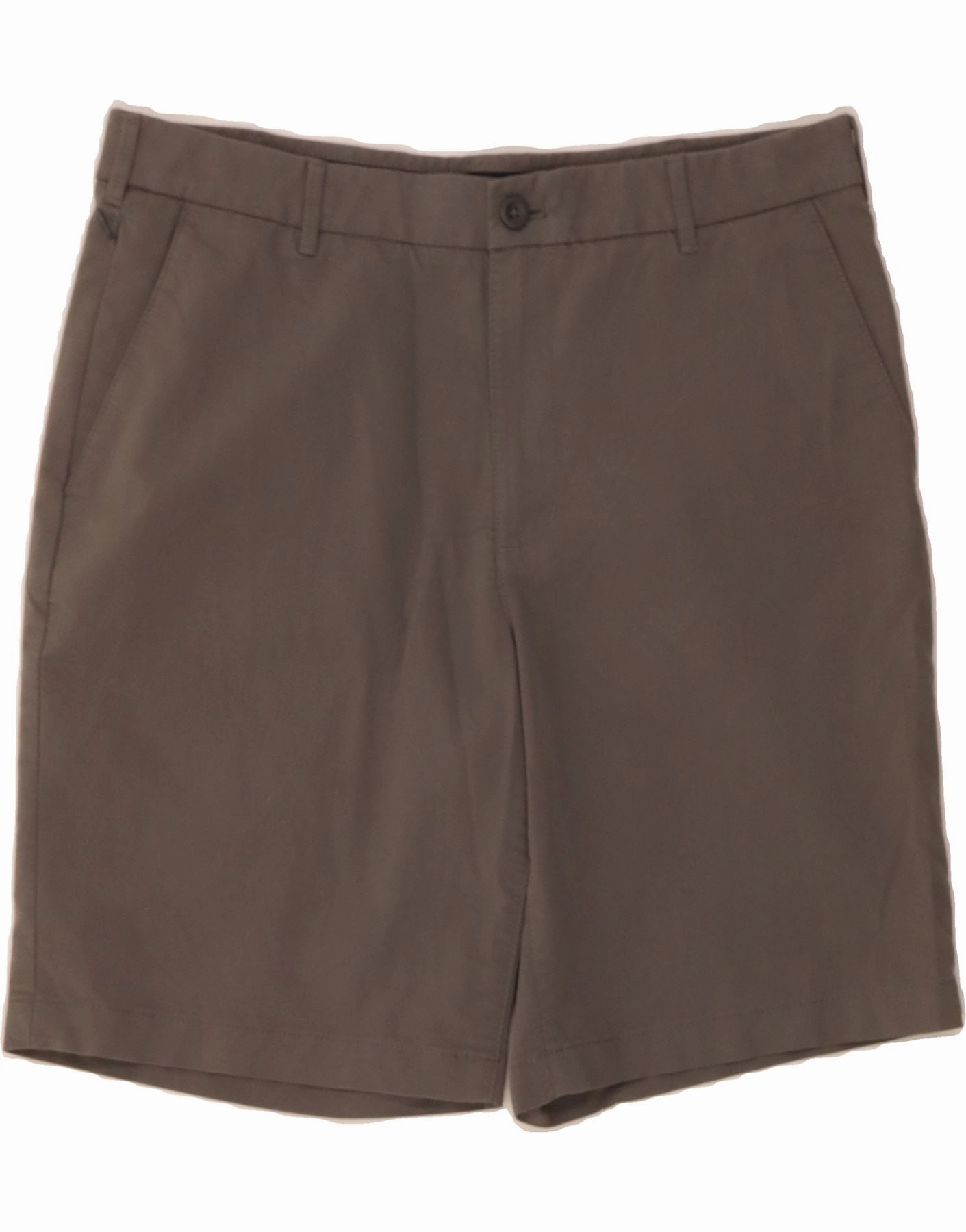 IZOD Mens Chino Shorts W34 Large  Grey Cotton Sweat Wicking Technology