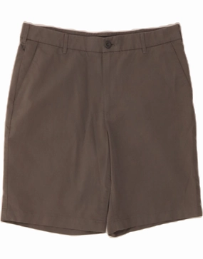 IZOD Mens Chino Shorts W34 Large  Grey Cotton Sweat Wicking Technology