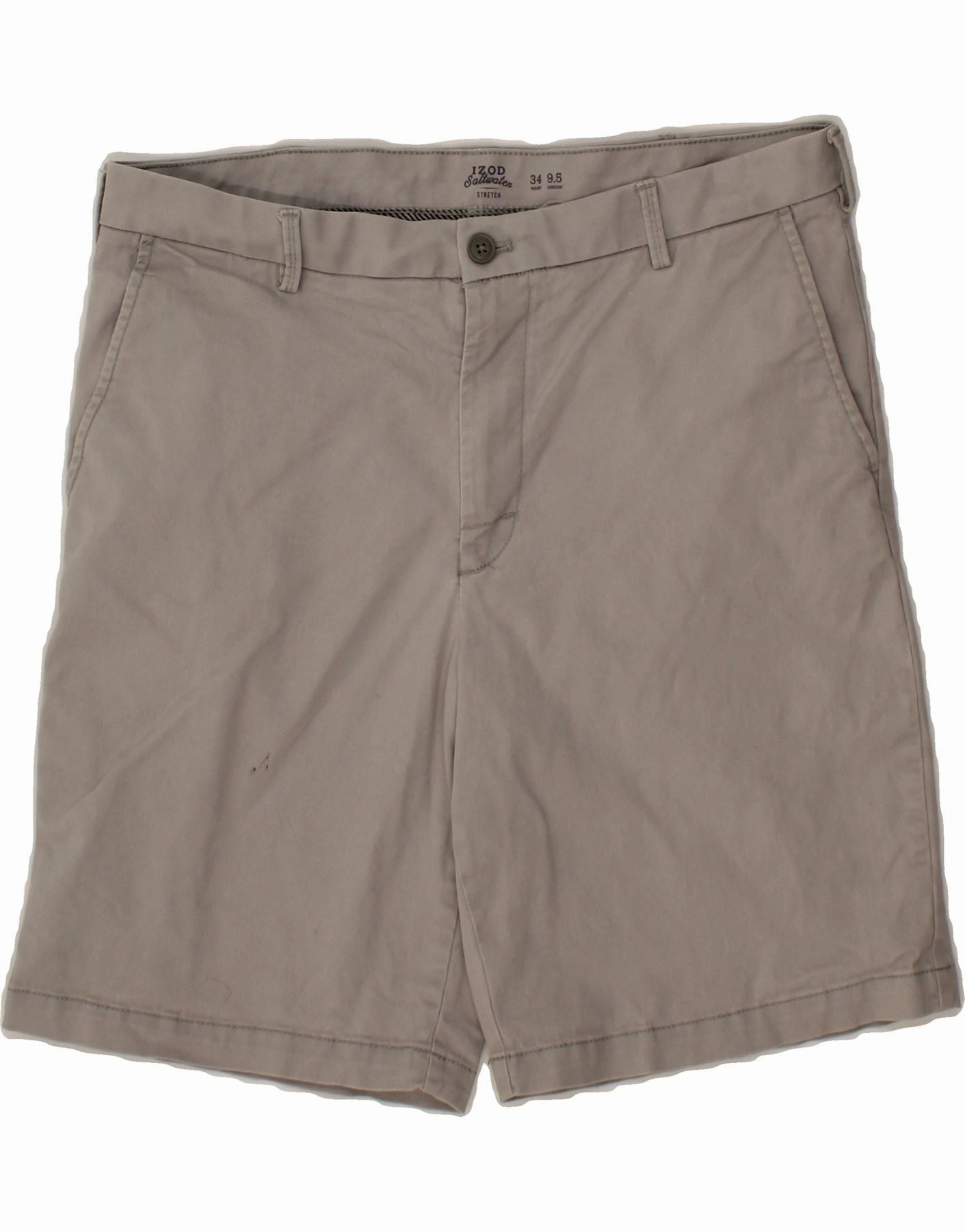 DIY project IZOD Mens Chino Shorts W34 Large  Grey Cotton