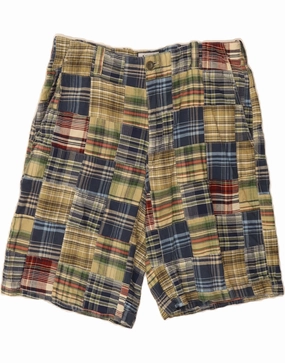 Stay Fresh picnic clothes IZOD Mens Chino Shorts W34 Large Multicoloured Patchwork Cotton