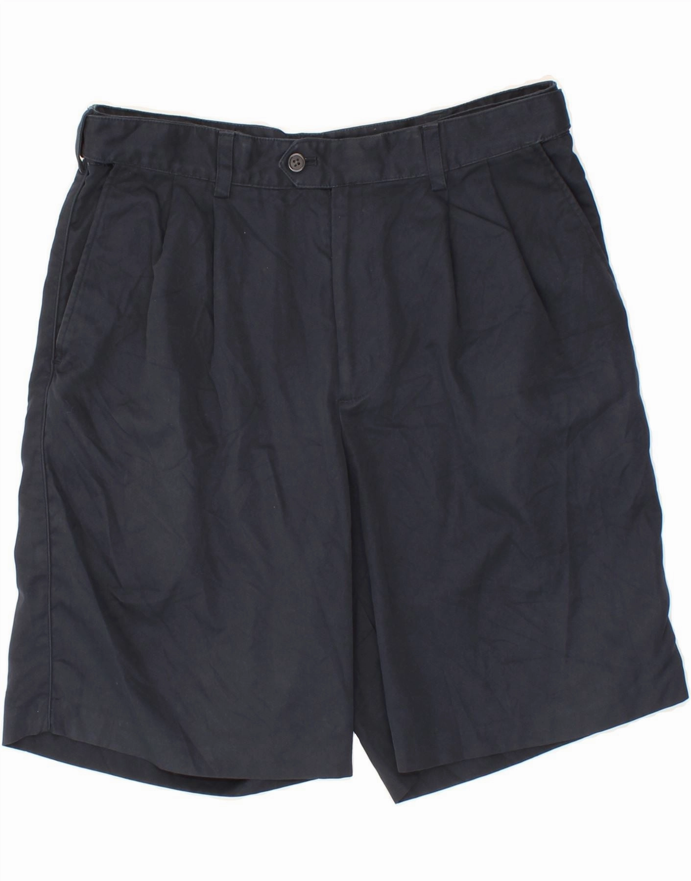 Value for Money IZOD Mens Chino Shorts W34 Large Navy Blue Polyester