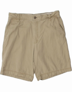 IZOD Mens Chino Shorts W36 Large Beige Cotton Reflective Safety Detailing