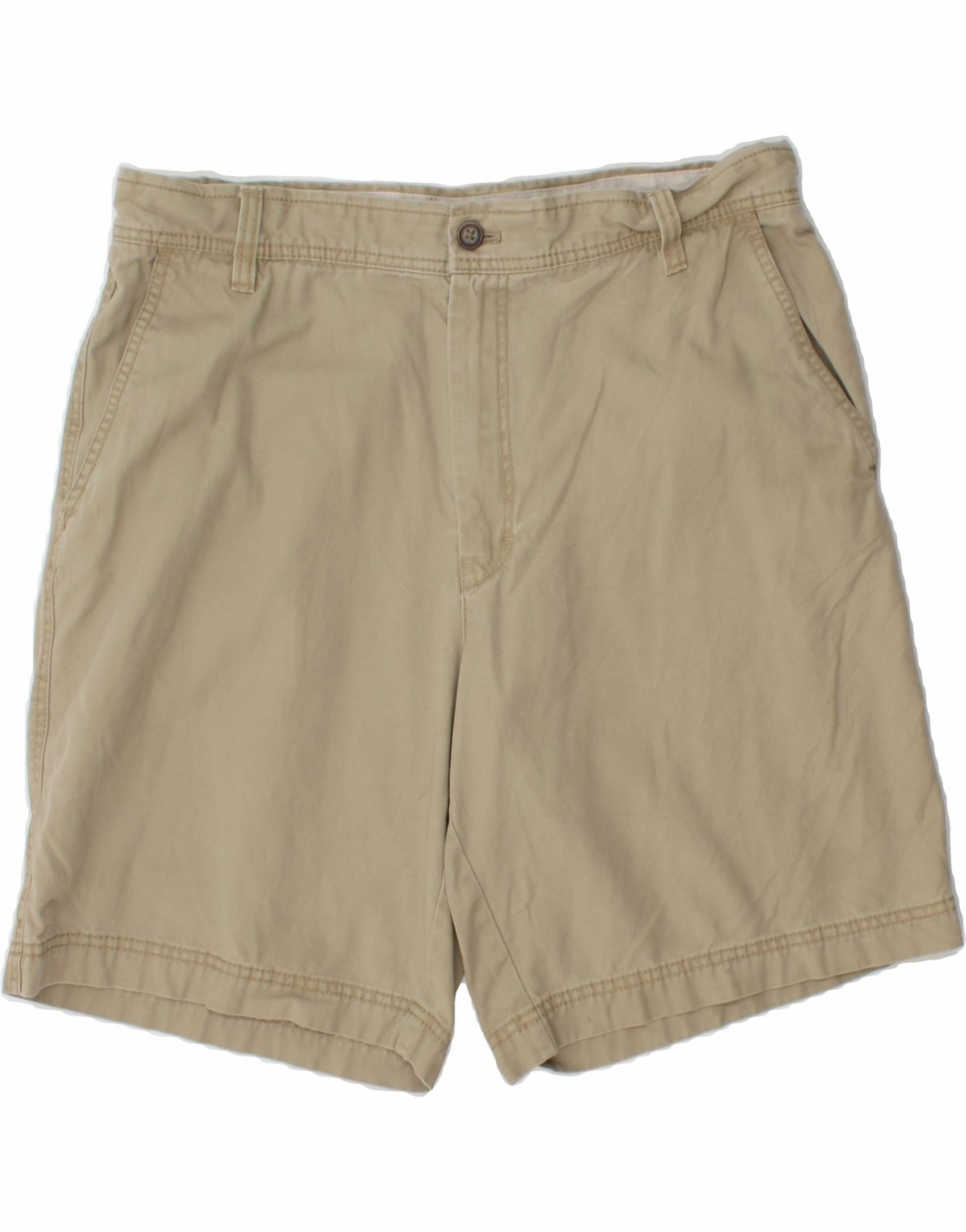 IZOD Mens Chino Shorts W36 Large Beige Cotton Reflective Safety Detailing
