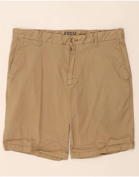Eco Friendly Fabric IZOD Mens Chino Shorts W36 Large Beige Cotton