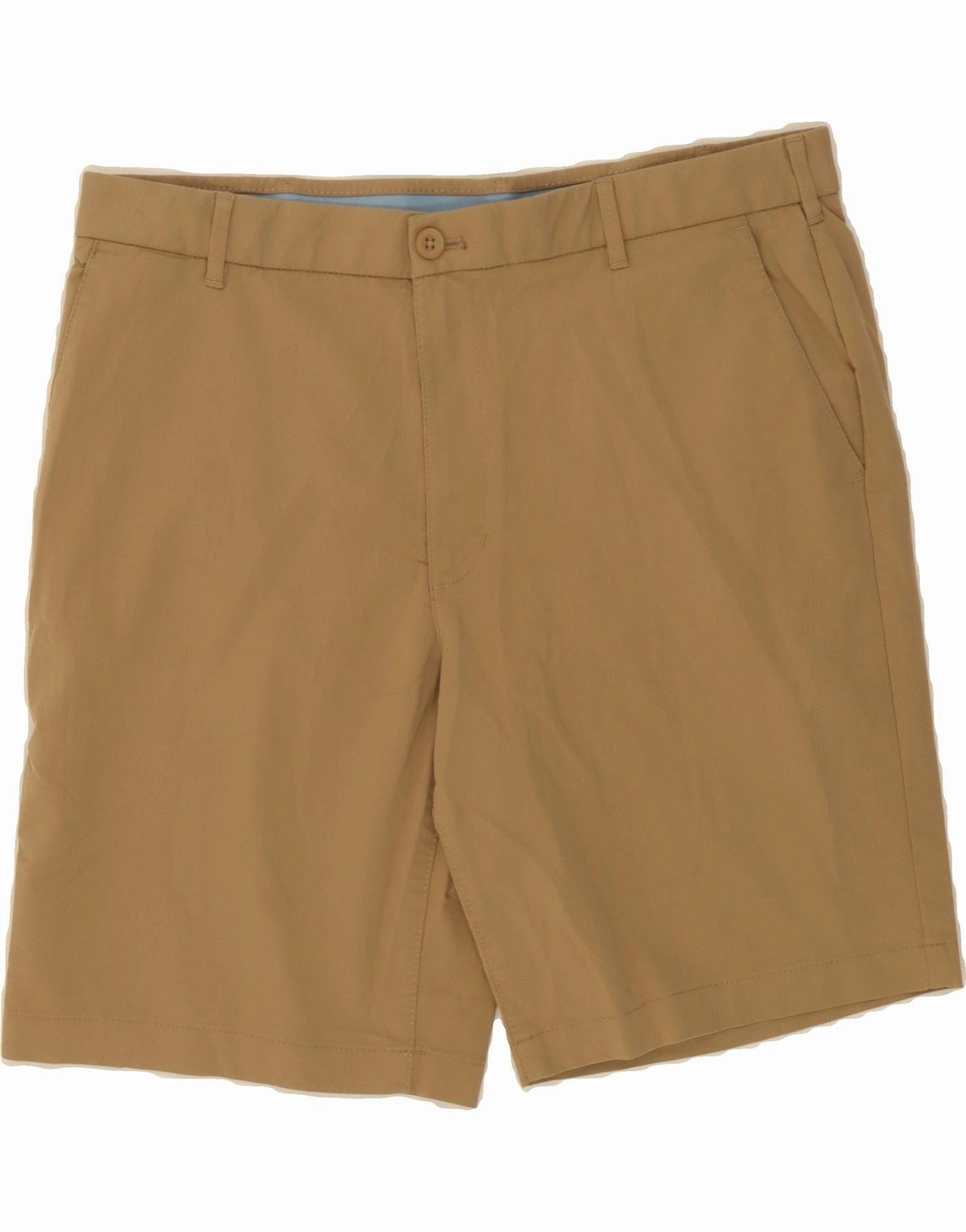 IZOD Mens Chino Shorts W36 Large Beige Cotton ribbed texture