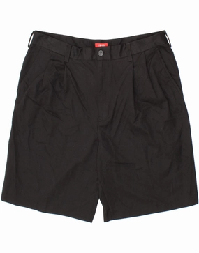 IZOD Mens Chino Shorts W36 Large  Black Cotton Free Movement