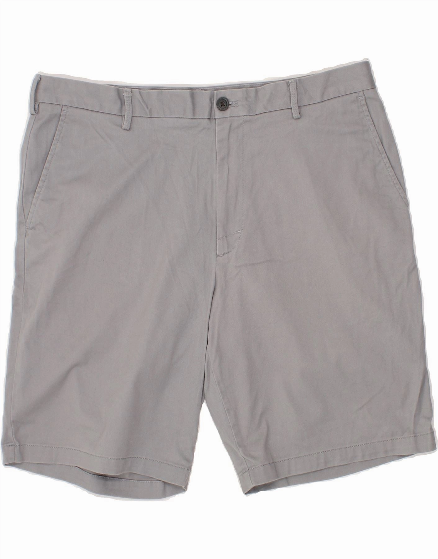 Double Layered Reinforcement Noise Free Operation Design IZOD Mens Chino Shorts W36 Large Grey Cotton