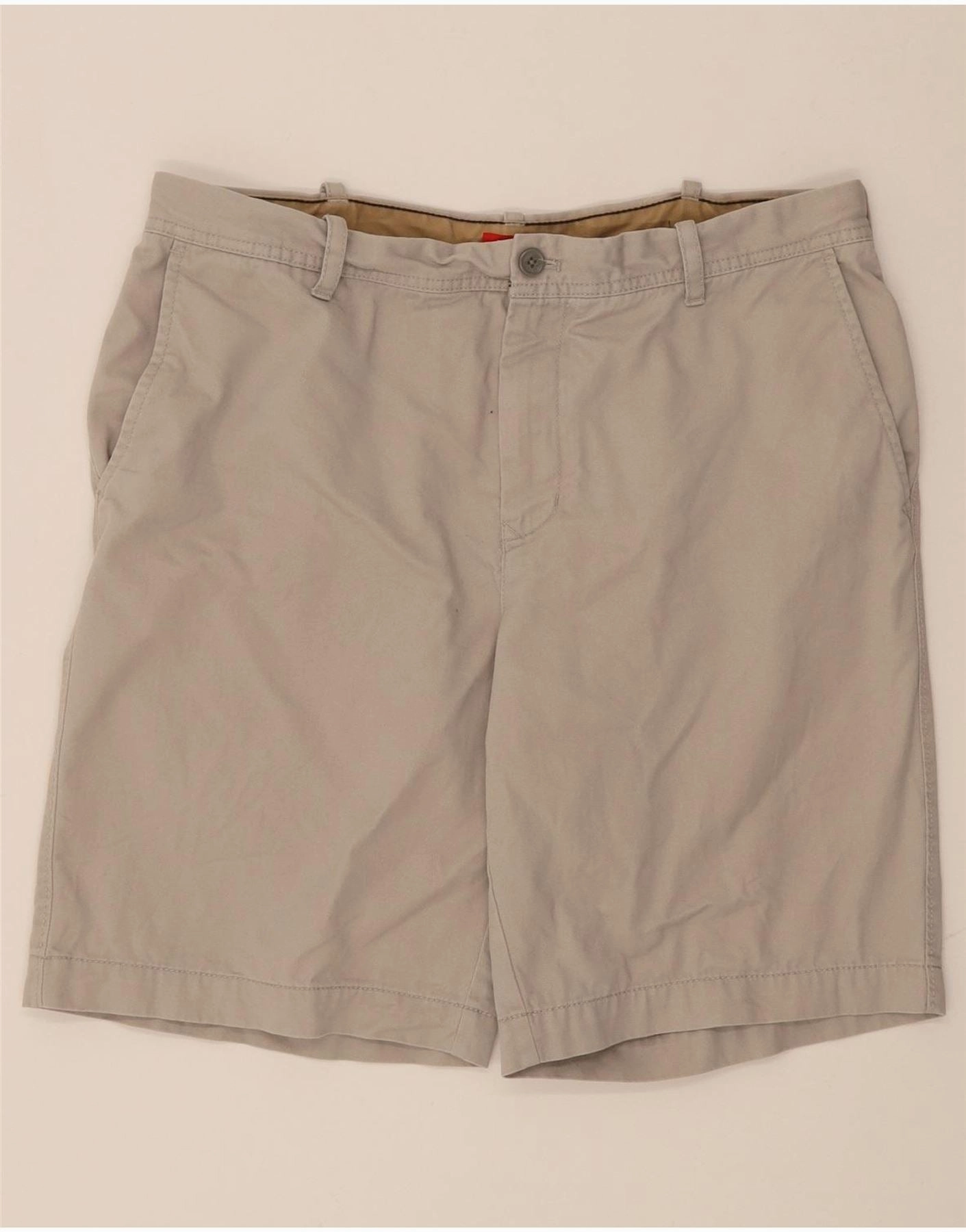 Breezy Motion IZOD Mens Chino Shorts W36 Large  Grey Cotton