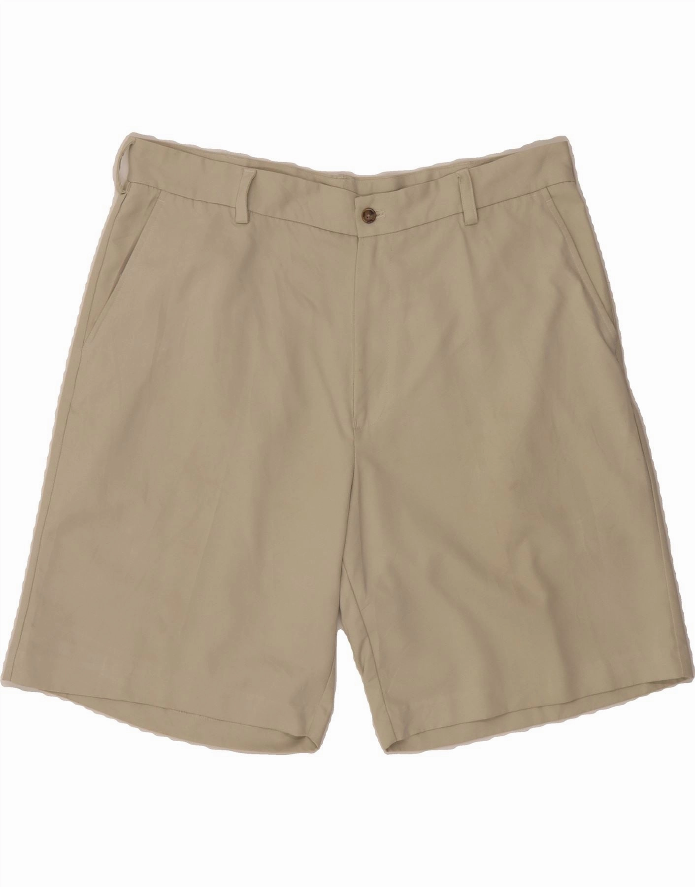 IZOD Mens Chino Shorts W38 XL  Beige Polyester Breezy Vibe