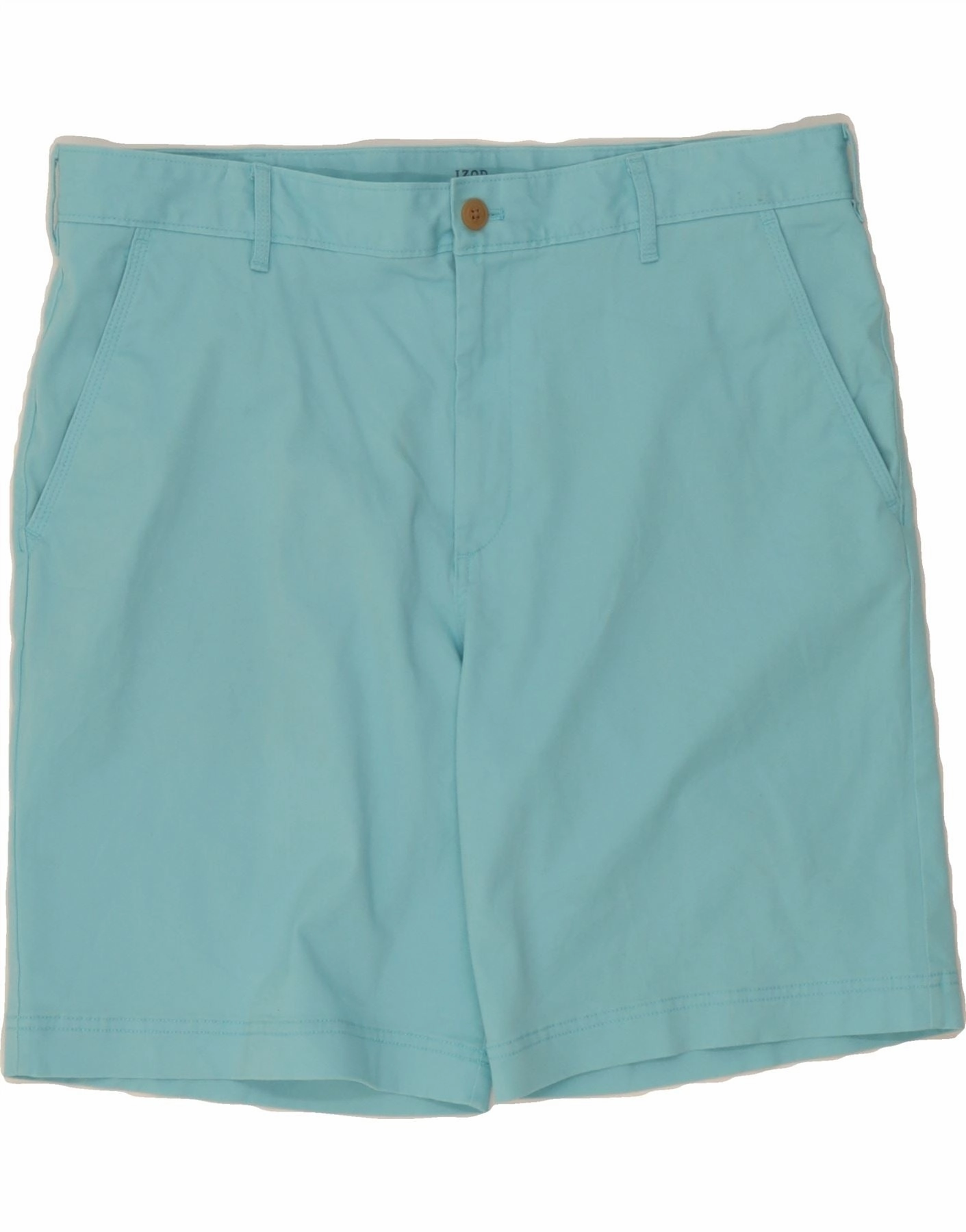 IZOD Mens Chino Shorts W38 XL  Blue Cotton Odor-resistant