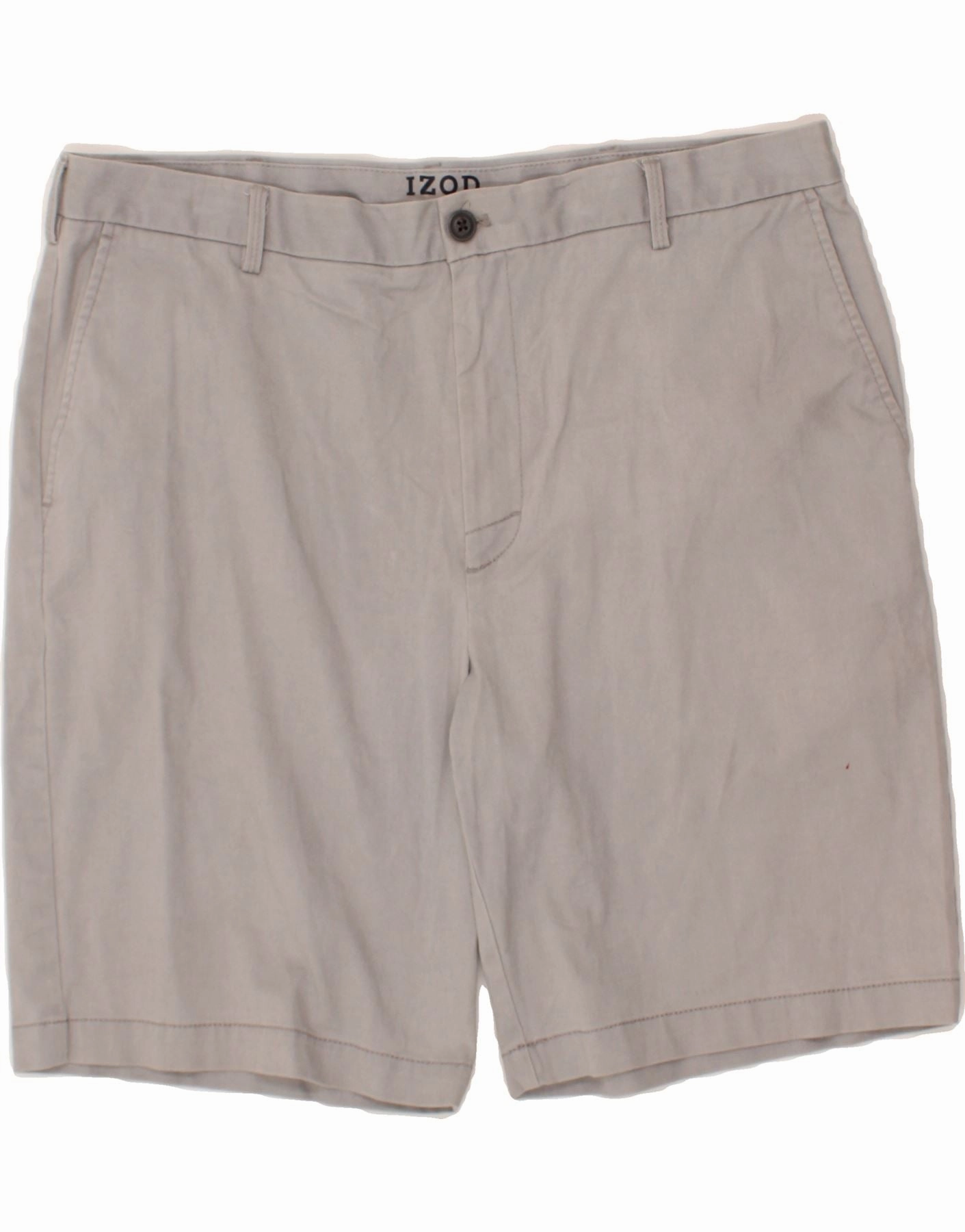 Budget - friendly Multi Panel Construction IZOD Mens Chino Shorts W38 XL Grey Cotton