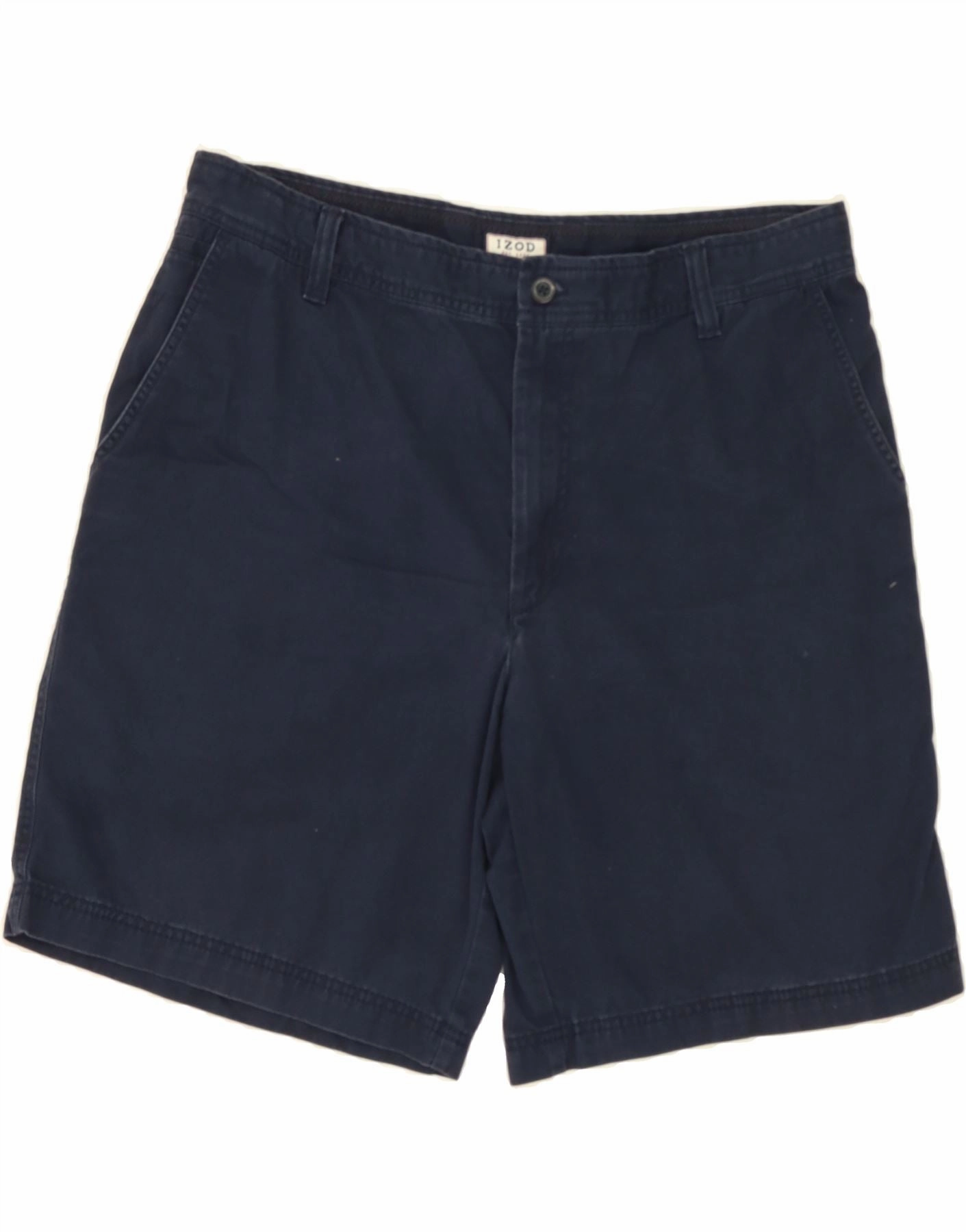 Youth fashion Contemporary Cut IZOD Mens Chino Shorts W38 XL Navy Blue Cotton