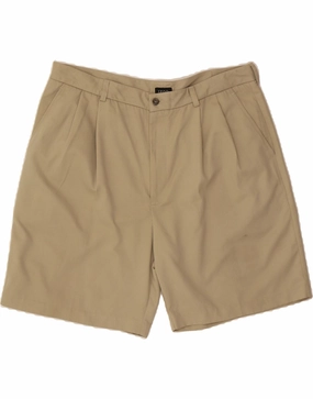 Moisture Wicking Lining IZOD Mens Chino Shorts W40 XL Beige Polyester