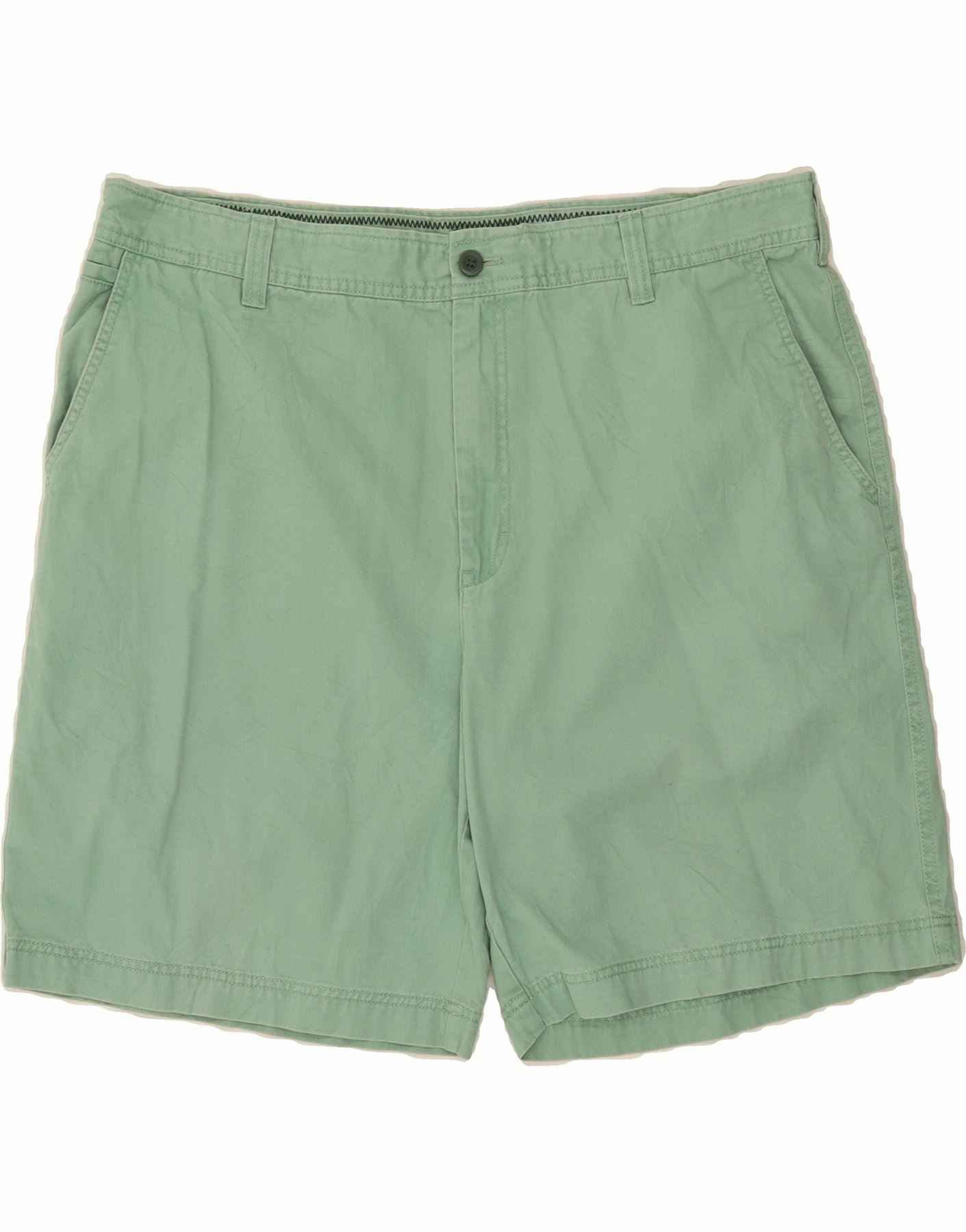 IZOD Mens Chino Shorts W40 XL Green Cotton Breezy Layer Fit