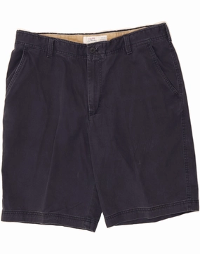 Stretch Support IZOD Mens Chino Shorts W40 XL Navy Blue Cotton