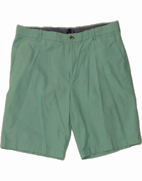 Coastal Style Bold Patterns IZOD Mens Chino Shorts W40 XL Turquoise Cotton