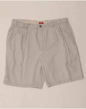 IZOD Mens Chino Shorts W40 XL  White Cotton Workout Ready Design