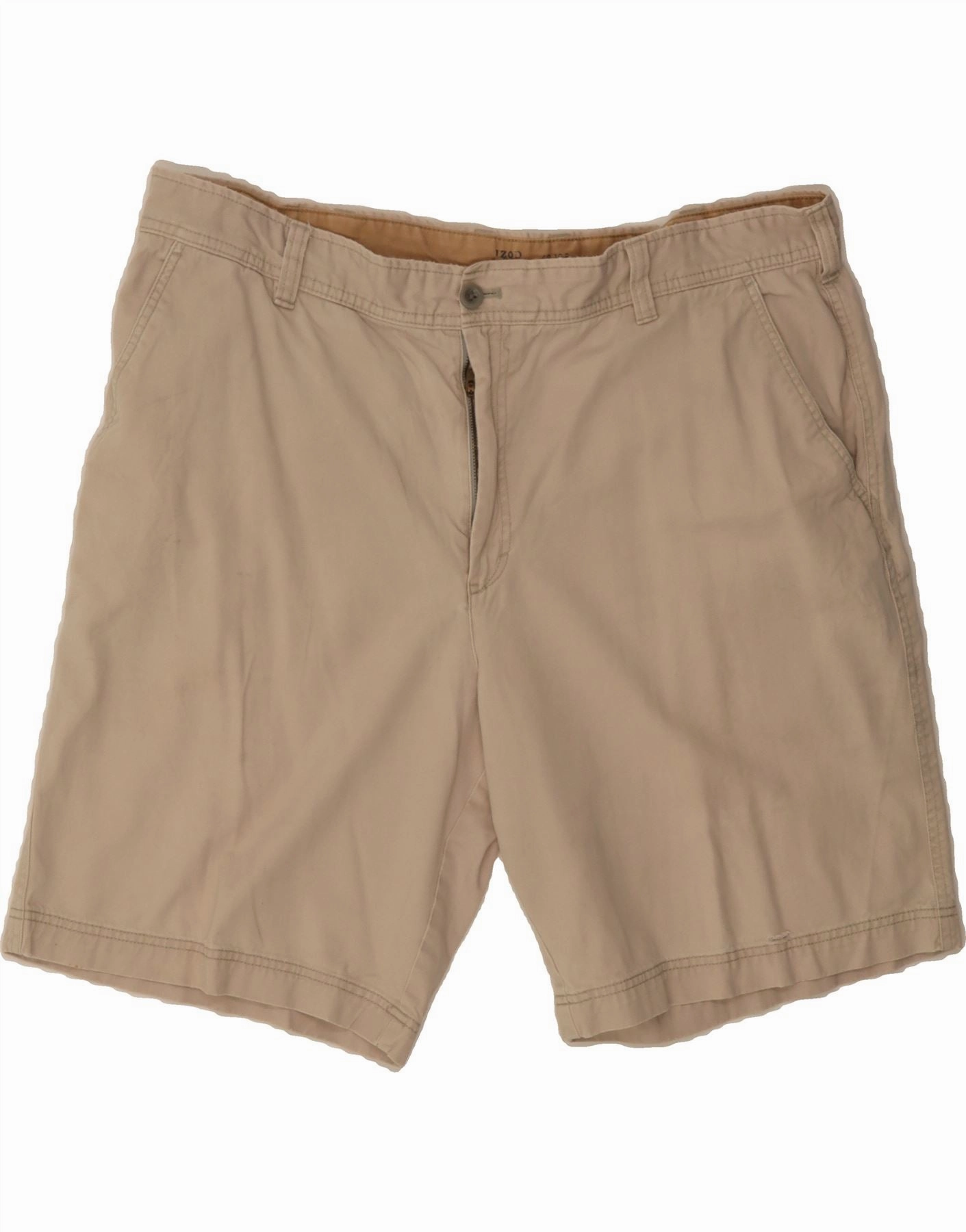 Urban Style IZOD Mens Chino Shorts W42 2XL Beige Cotton