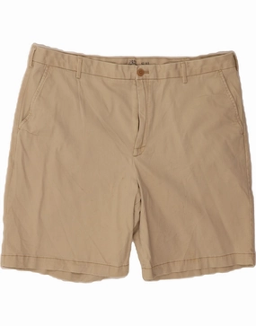 IZOD Mens Chino Shorts W42 2XL Beige Cotton Chic Design