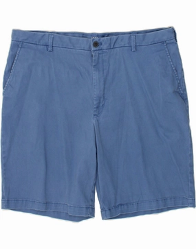 IZOD Mens Chino Shorts W42 2XL Blue Cotton long-lasting quality