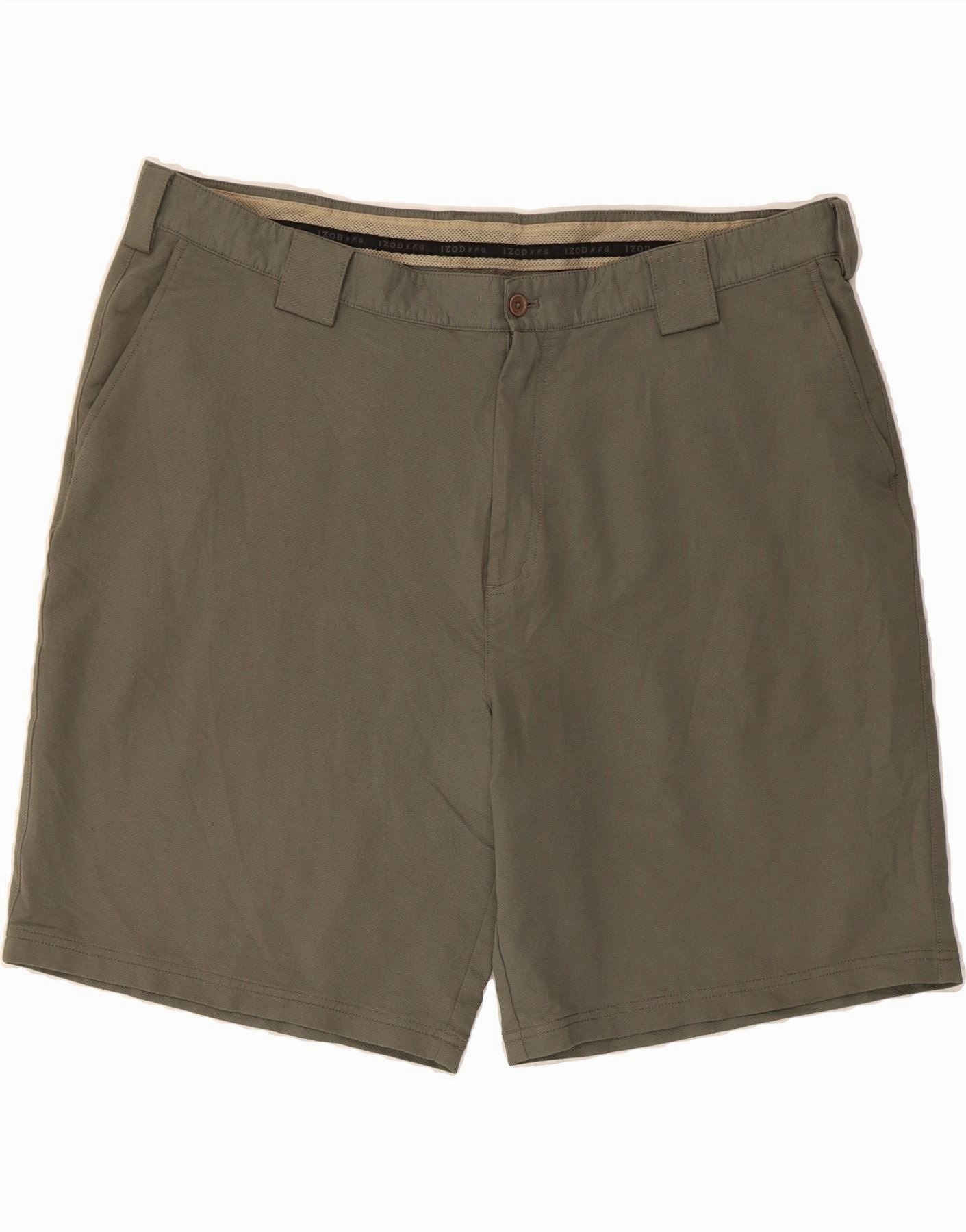 barbecue outfit tie-dye look IZOD Mens Chino Shorts W44 2XL Khaki Polyester