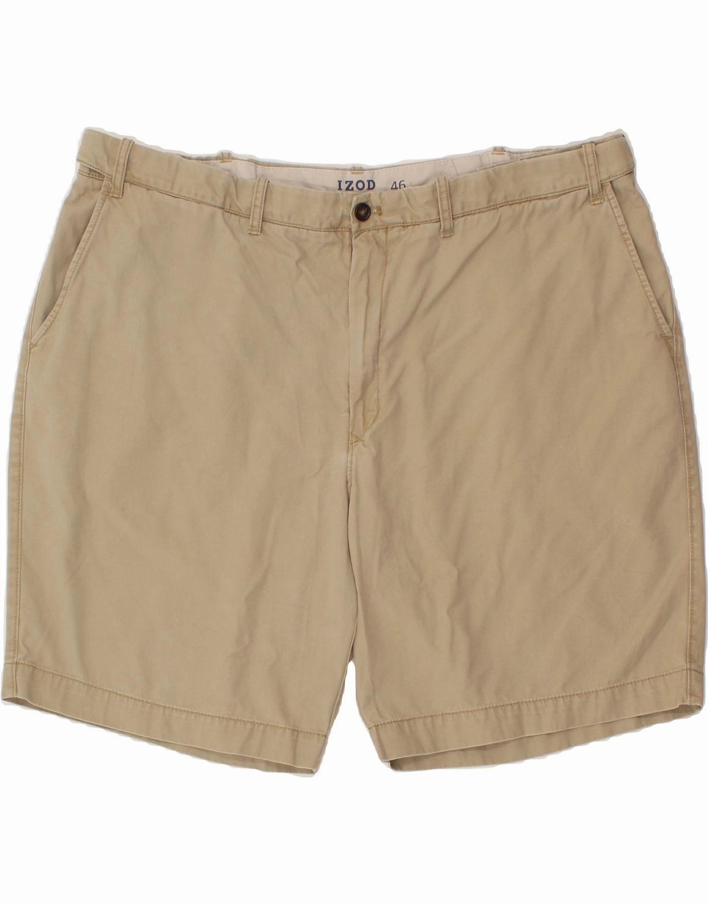 Outdoor Use IZOD Mens Chino Shorts W46 3XL  Beige Cotton