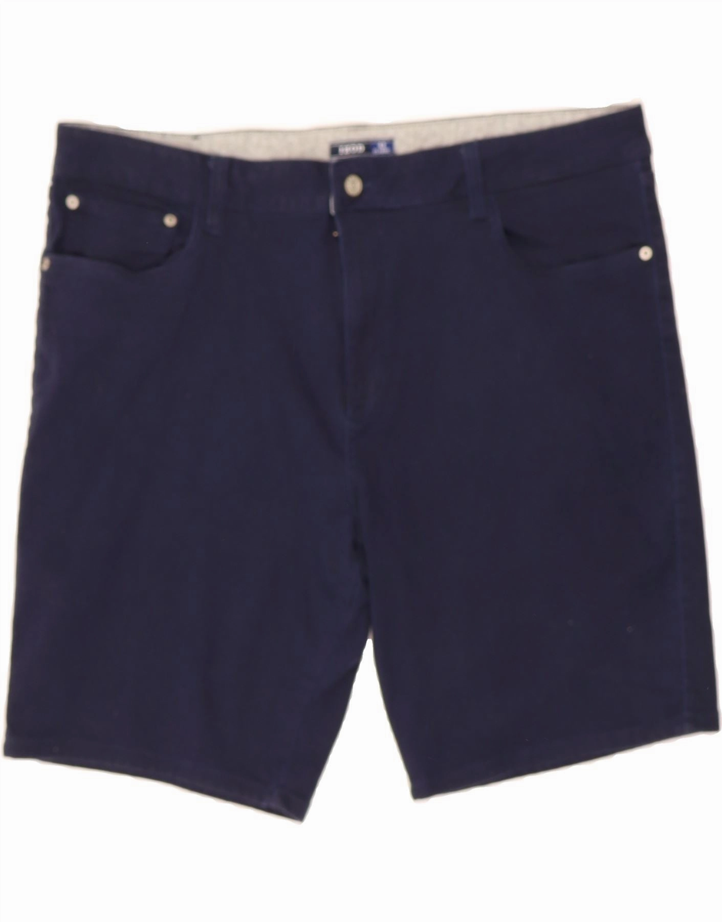 RecycledPolyester IZOD Mens Classic Fit Casual Shorts W42 2XL  Navy Blue Cotton