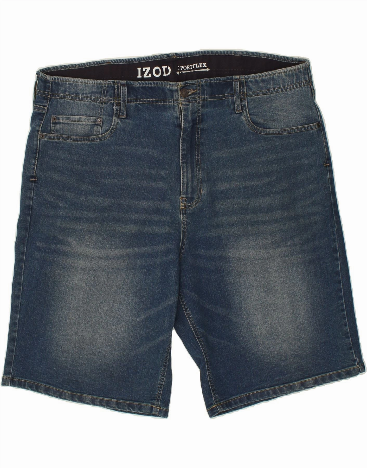 Anti Pill Surface Summer essentials IZOD Mens Classic Fit Denim Shorts W42 2XL Blue Cotton