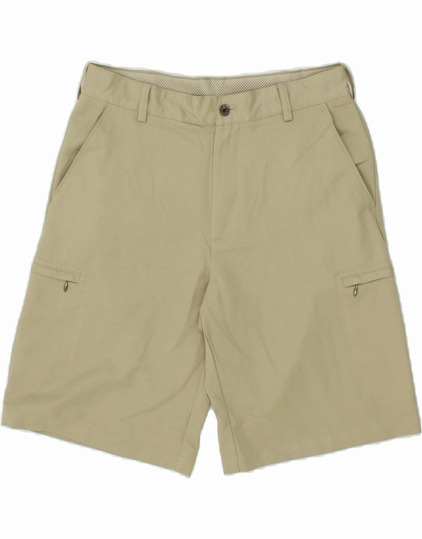 Sport Edge IZOD Mens Golf Cargo Shorts W32 Medium Beige Polyester