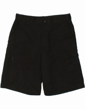 IZOD Mens Golf Cargo Shorts W32 Medium  Black Polyester Stain Repellent Treatment Adaptive Fit