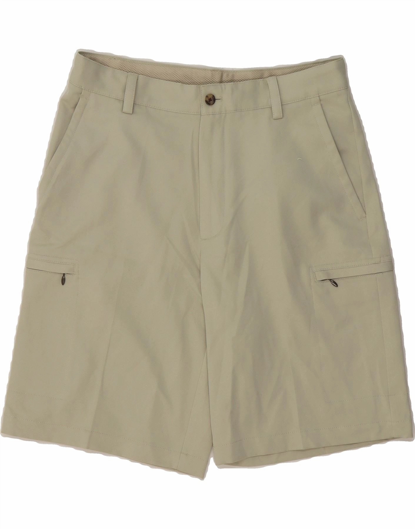 IZOD Mens Golf Cargo Shorts W32 Medium Grey Polyester energetic look Day Trip Wear