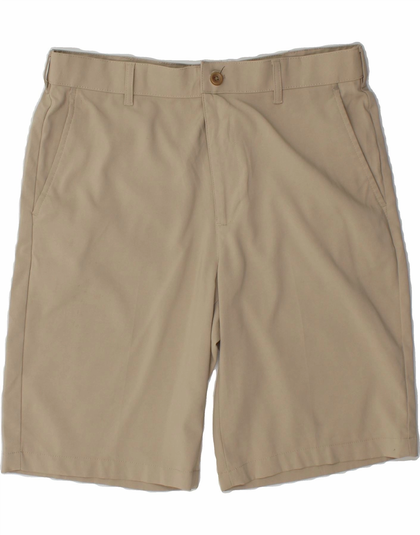 Chill Breeze IZOD Mens Golf Chino Shorts W34 Large Beige Polyester