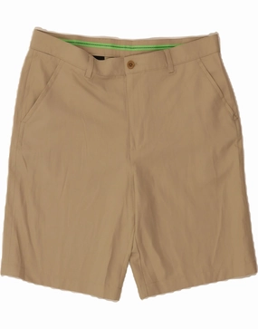IZOD Mens Golf Chino Shorts W36 Large Beige Polyester Multi Panel Cut