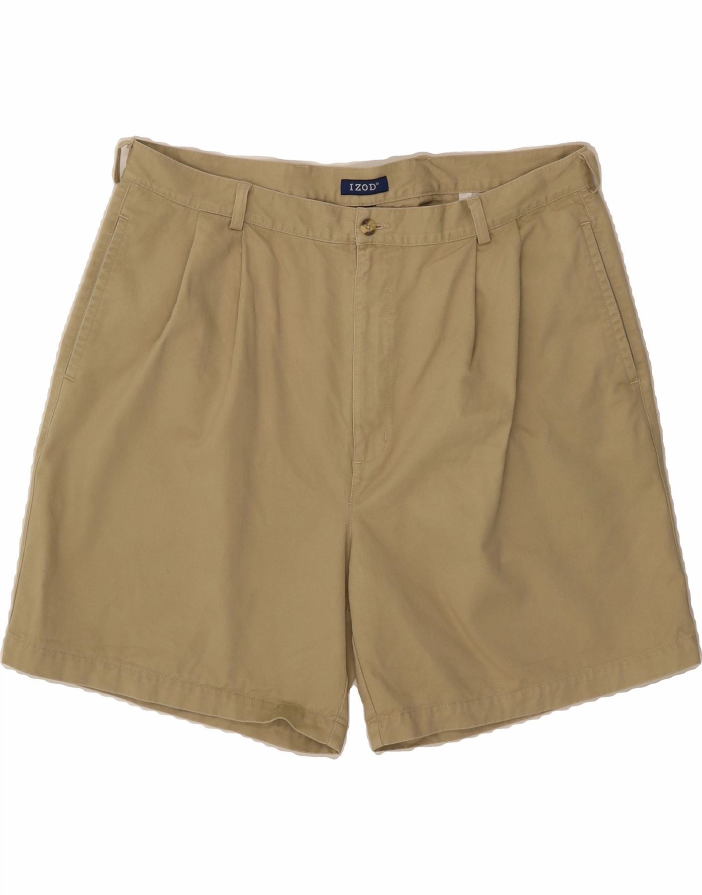 Soft Material IZOD Mens Izod Chino Shorts W40 XL Beige Cotton