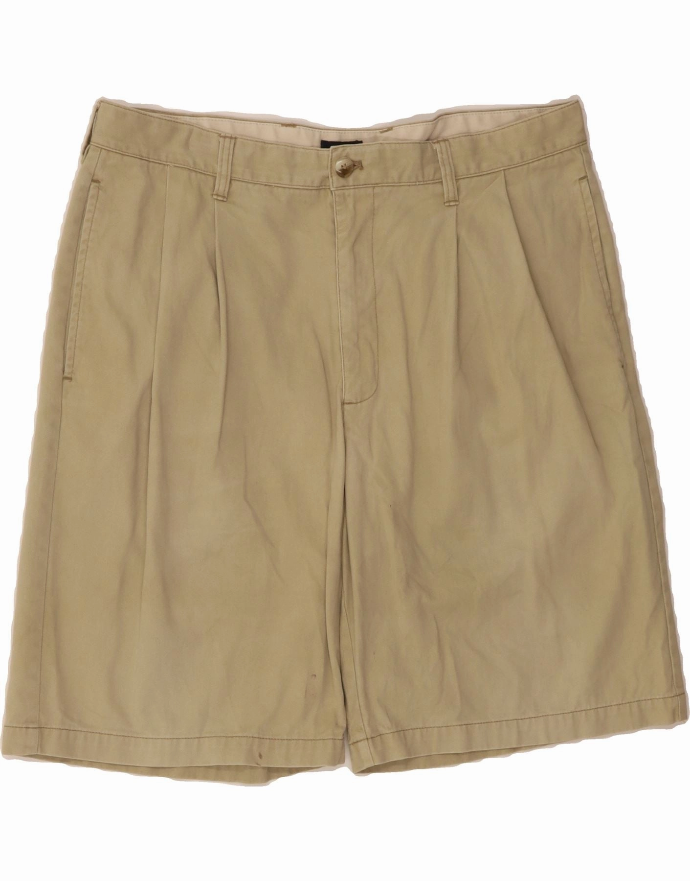 Simple Flex IZOD Mens Pegged Chino Shorts W36 Large Beige Cotton