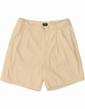 IZOD Mens Pegged Chino Shorts W36 Large  Beige Cotton Body Movement