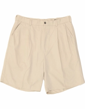 Airy Fit Windproof Design IZOD Mens Pegged Chino Shorts  W36 Large Beige Polyester