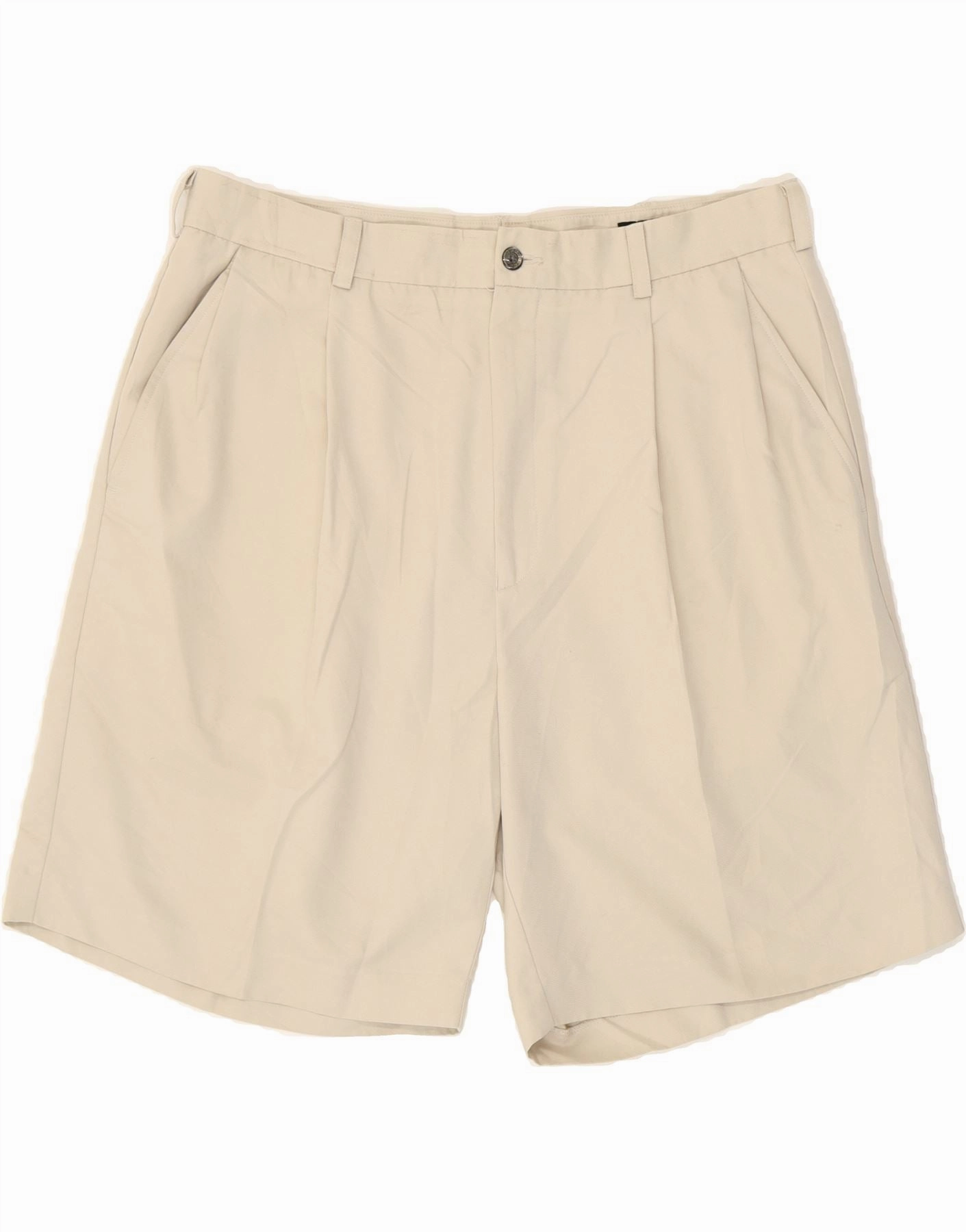 Airy Fit Windproof Design IZOD Mens Pegged Chino Shorts  W36 Large Beige Polyester